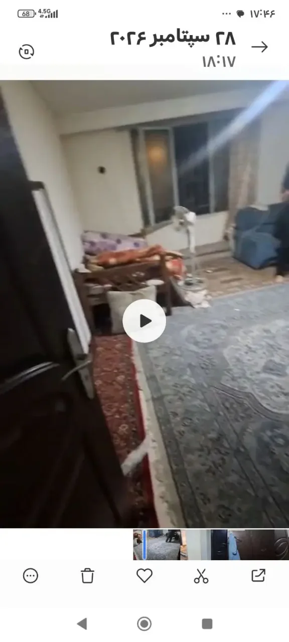 اجاره آپارتمان ۱۱۵ متری سه‌خوابه در ساسانی