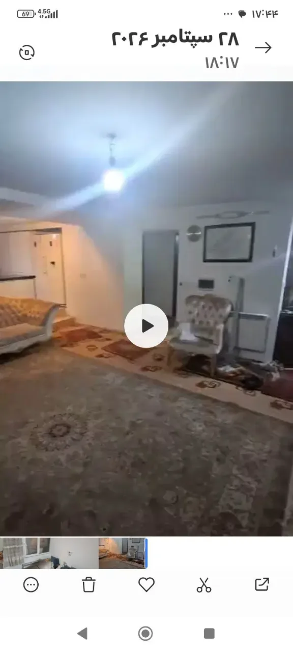 اجاره آپارتمان ۱۱۵ متری سه‌خوابه در ساسانی