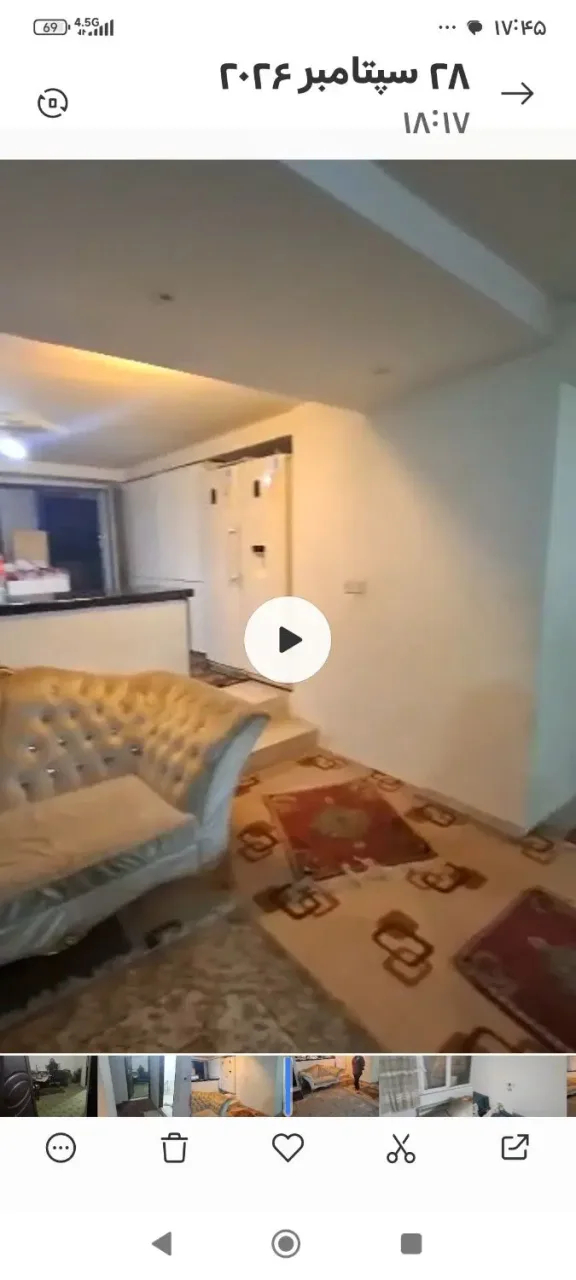 اجاره آپارتمان ۱۱۵ متری سه‌خوابه در ساسانی